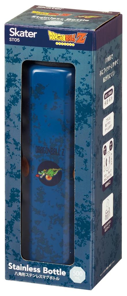 Skater Octagonal Stainless Steel Mug Water Dragon Ball Z Bottle, 500ml, Insulated, Design, Boy, STO5-A
