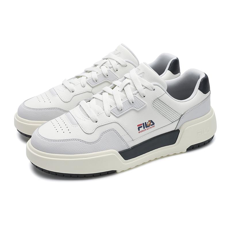 Maison Kitsune X FILA Campus Casual Comfortable Durable Low-Top Sneakers Men Sneakers White F12M522220FWN