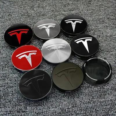 4Pcs 56mm Aluminum Car Wheel Center Hub Cap Stickers Emblem For Model 3 Model X Model S Model Y Rim Center Cap Accessories