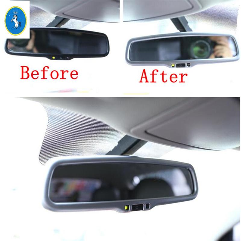 Auto Indoor Roof Front Backup Rearview Mirror Decor Frame Cover Trim Fit For KIA Sportage 2016 - Matte Interior Accessories