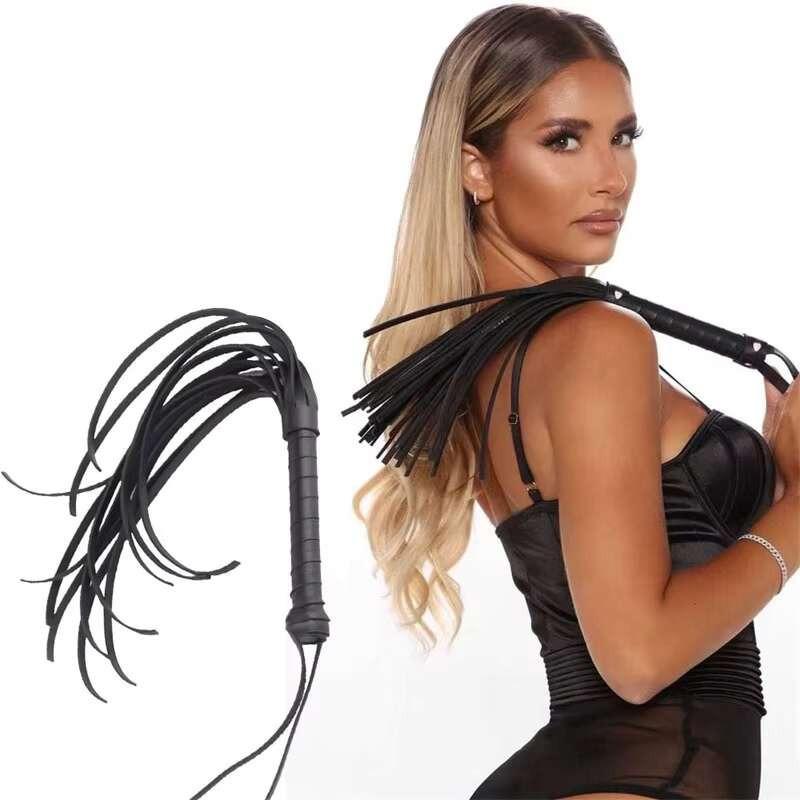 Napa Leather Whip SM Bondage Restraints Flogger Toys Spanking Props Teasing Sex Toy For Couple Adults Game Cosplay