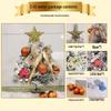 2025 Mini Christmas Tree Set with Encrypted Flocked Snow, Deer, and Lights