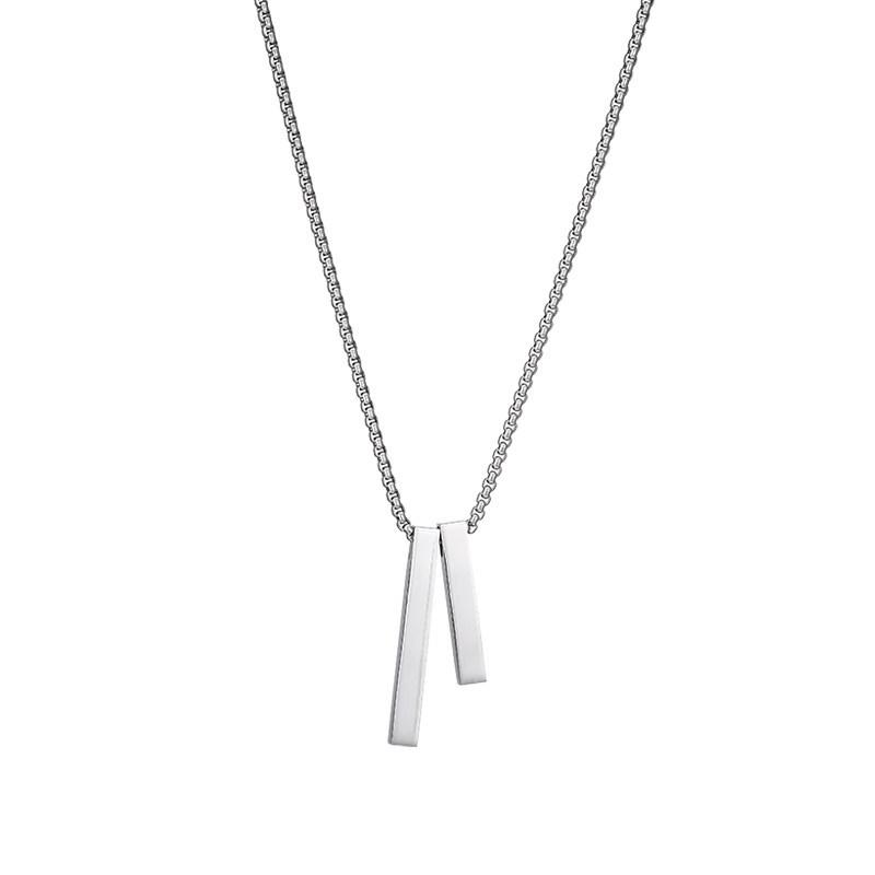 Titanium Steel Men's High-End Pendant Necklace - Trendy, Versatile Chain Accessory