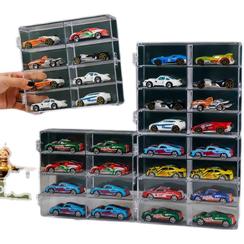 Tomica 1:64 Toy Car Display Box - Stackable Transparent Model Storage & Stand