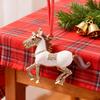 Pony Vánoční ozdoba Kamínková Zvěrokruh Kůň Přívěsek pro Dekoraci Stromku Třpytivý Sváteční Přívěsek Kůň pro Štěstí Tématická Dekorace
