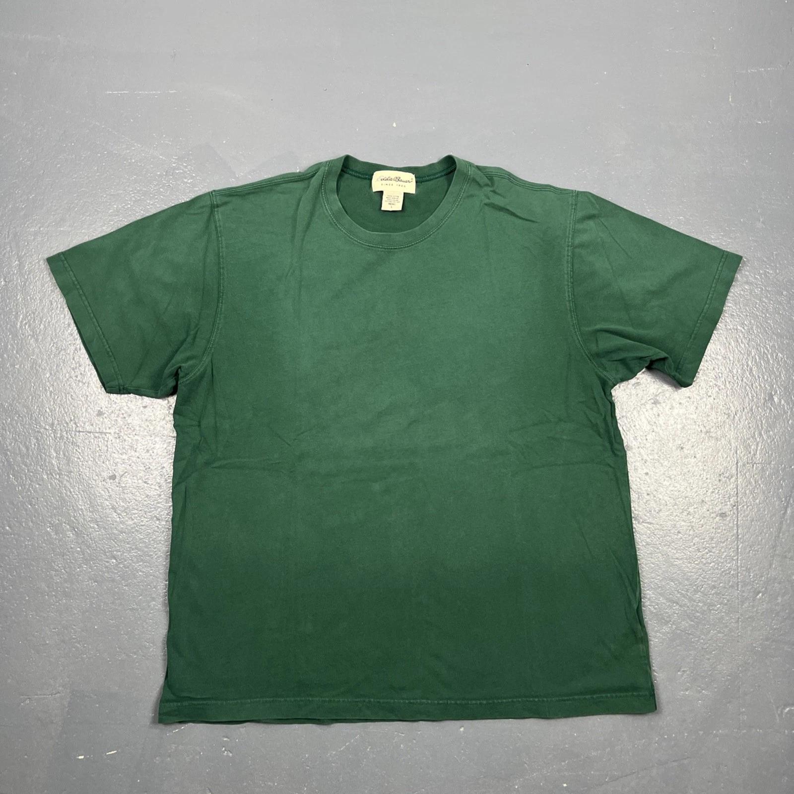 

Винтажная мужская футболка Eddie Bauer 90-х Зеленая Размер L VTG Gorp Core Повседневная Для активного отдыха L