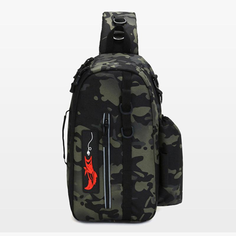 Large Carp Fishing Tackle Storage Bag Shoulder Waist Carryall Green Camo Outdoor