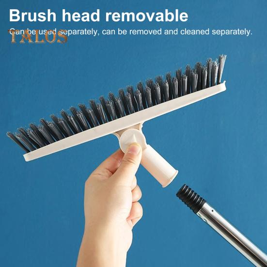 Floor Brush Ergonomic Design Heavy-Duty Long Handle Floor Scrubber with V-Shaped Brush Head Multi-Purpose Cleaner