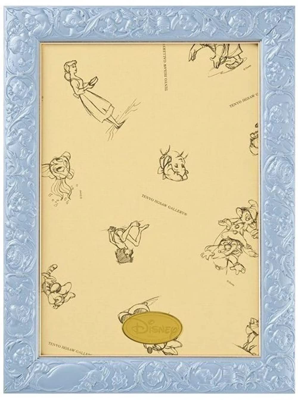 

Tenyo in Puzzle Frame for Art Figure 108 Pearl Blue x Gold Braided 3D Character Disney Emblem Hanging and Hook Included (Made Japan) Disney-Exclusive