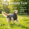 Elastic Dog Anxiety Vest Reflective Warm Dogs Calming Jacket Adjustable with Hoodie Pet Anti-Scare Pullover