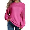 Damen Langarm Winterpullover Strickpullover Rundhals Pullover Strickpullover