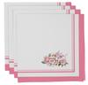Vargottam Napkins  Florals  Print, Premium Quality Dinner  Napkins, 100   Cotton, Set of 4 Reusable  Napkins  Set, Size 20X20