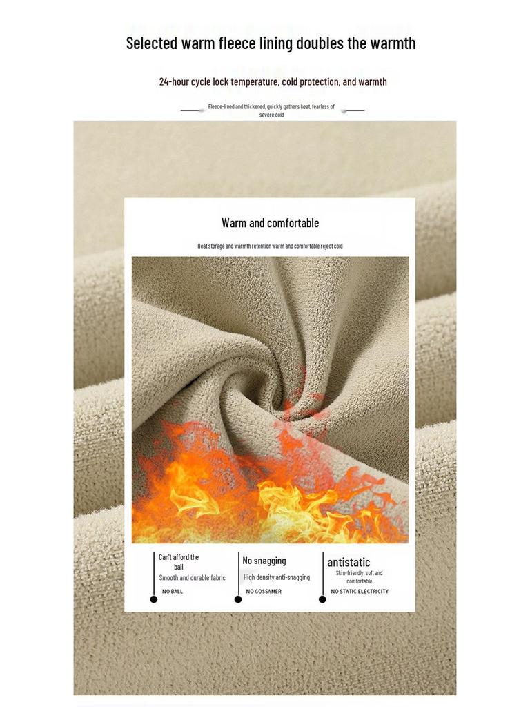 Damen Retro High-Waist Fleece Slim Wide-Leg Jeans - Herbst/Winter 2025 Kollektion