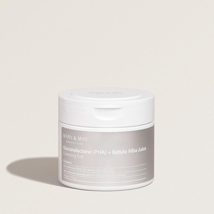 Mary&May Gluconolactone (PHA)+Betula Alba Juice Cleansing Pad, Moisturizing, KBeauty, Korean Cosmetics, Sample