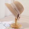 Straw Hat Women's Summer Foldable Beach Hat Sunscreen Sun Hat Simple Bow Bucket Hat Women's Sun Hat Basin Hat