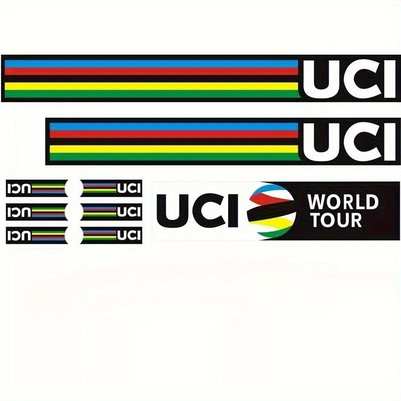 9 ks Rainbow samolepek Tour de France, Vinylové polepy s pruhy šampiona na kolo, auto, helmu, ventilky