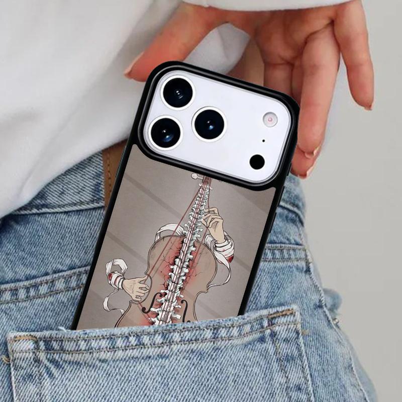 Musical Notes Violin Classical Phone Case for iPhone 17ProMax 12 13 14 15 16e 17 Pro Max Plus Air Cover