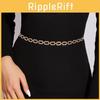 Metallic Water Drilling Waist Belt With Clasp Closure For Elegant Evening Attire
