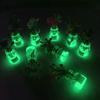 10Pcs Miniature Dollhouse Plant Flowers, 1:12 Tiny Small Glow In The Dark Glass Vase Flowers Plant House Decor, Faux Flower Model Dollhouse Decoration