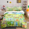 City Map Playmat Set For Kids Multiple Sizes Kid'S And Adults' Bedroom Exquisite 3Pc Bedding Set, Gift
