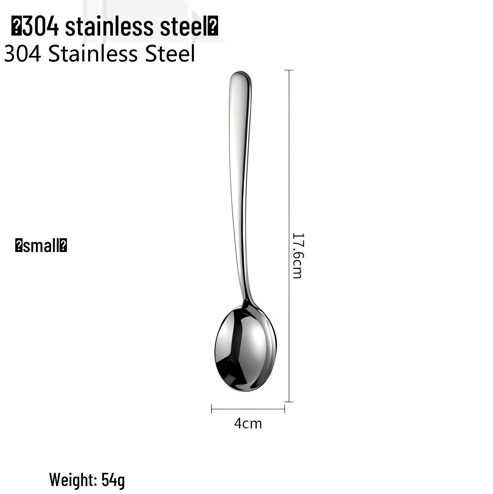 Liang Sheng 316 Stainless Steel Korean-Style Long Handle Fork & Spoon Set - Soup, Dessert, and Teaspoon