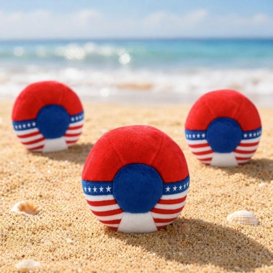 Patriotic Footbag Soft Fabric Kids Adults American Kick Ball for Flag Color Outdoor