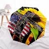 Flagge Sonnenblume - Automatischer Regenschirm, Vierjahreszeiten Tragbarer Faltregenschirm, Geeignet für Männer und Frauen, Reisen, Täglicher Kompakter Regenschirm, Outd