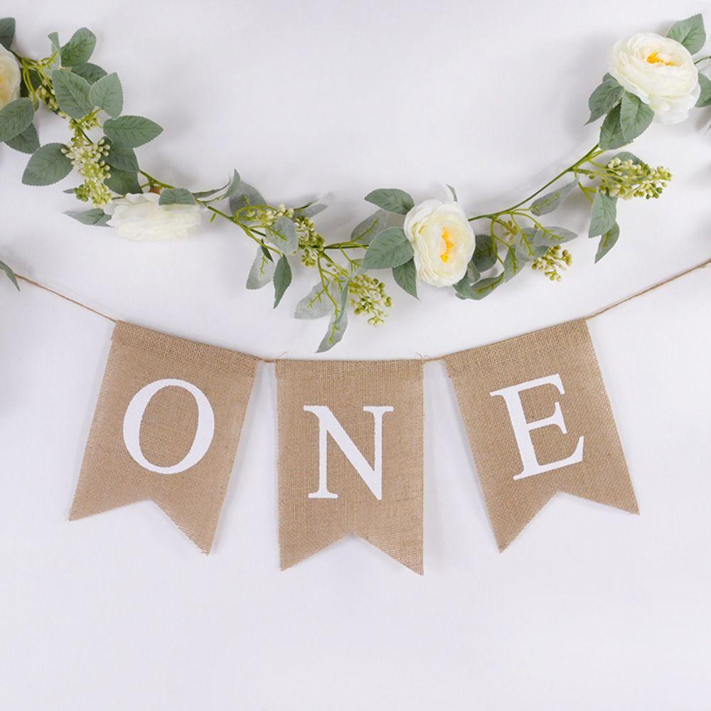 ONE Letter Chair Flag Banner Festive Baby First Party Decoration Birthday Bunting  Festival