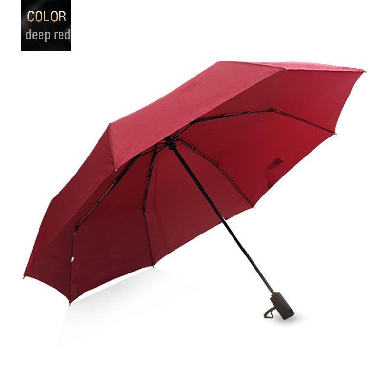 In Stock: New 125cm Single-Layer Automatic Folding Umbrella - PURPLERAIN (Purple)