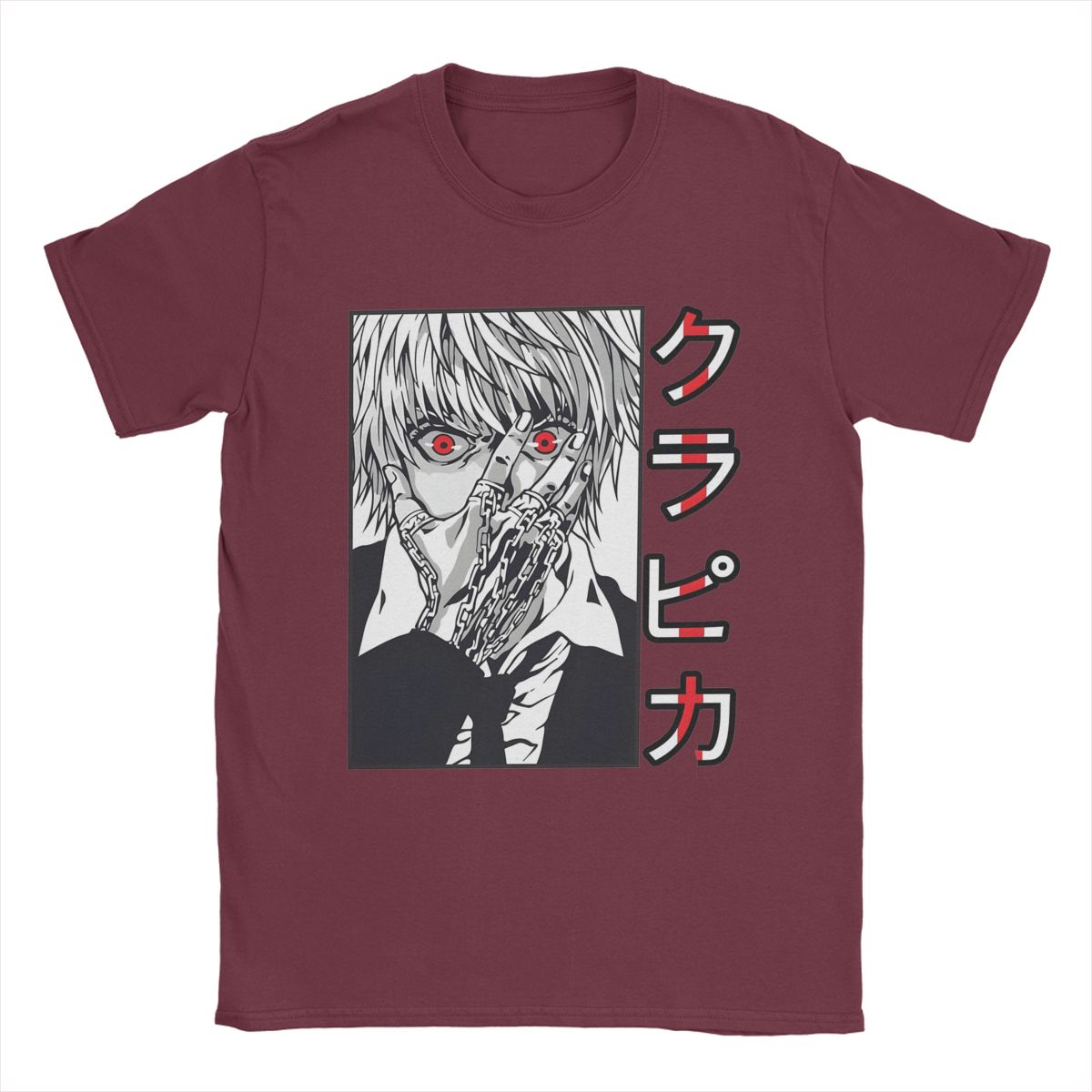 

Мужская футболка Курапика HXH Аниме Топы из чистого хлопка Сумасшедшая футболка с коротким рукавом и круглым вырезом Футболка для взрослых XXXXXL