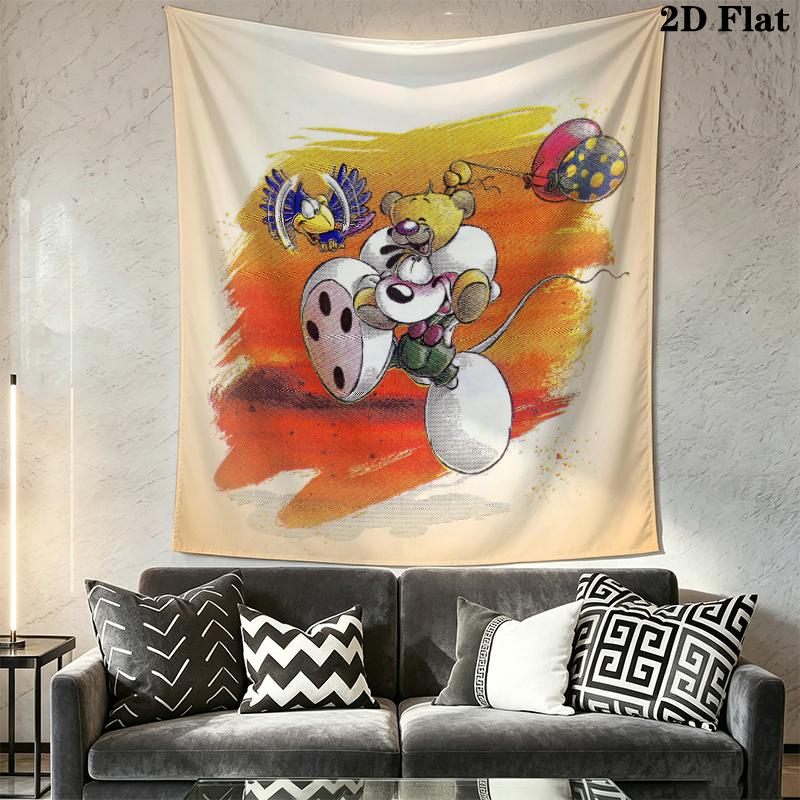 diddl Wall Tapestry Aesthetic Wall Hanging Printed Fabric Blanket Decorative Tapestries for Bedroom Living Room Home Decor