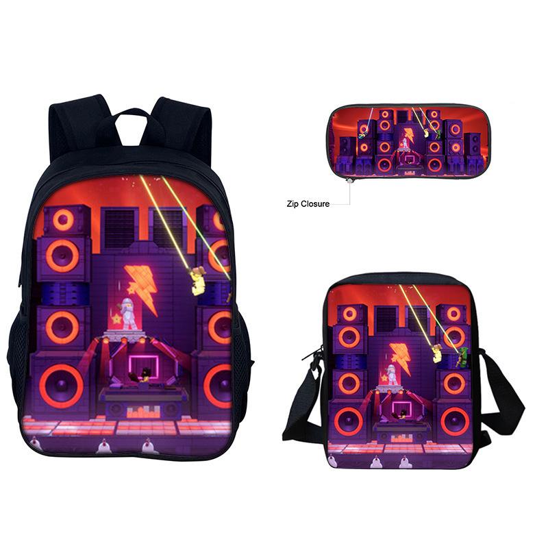 Print Backpack 3-Piece Set for Kids, Waterproof, Large Capacity, School Gift