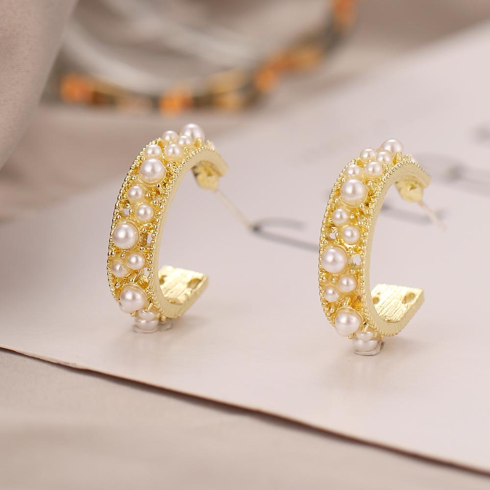Simple Creative Exaggerated Pineapple Love Heart-shaped Geometric Chain Earrings Women Personality Geometric Girl Earrings