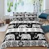 Tribal Ethnic Elephant Duvet Cover Exotic Style Bedding Set Boho Mandala Flower Paisley Quilt Cover Polyester Comforter Cover