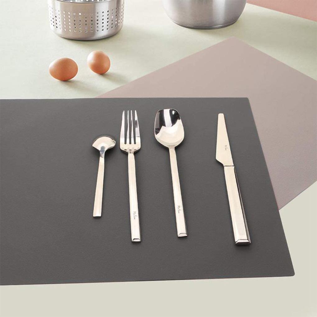Placemat Portable Foldable Nonslip Heats-insulated Solid Color Household Student Children Place Mat Pad Accessories