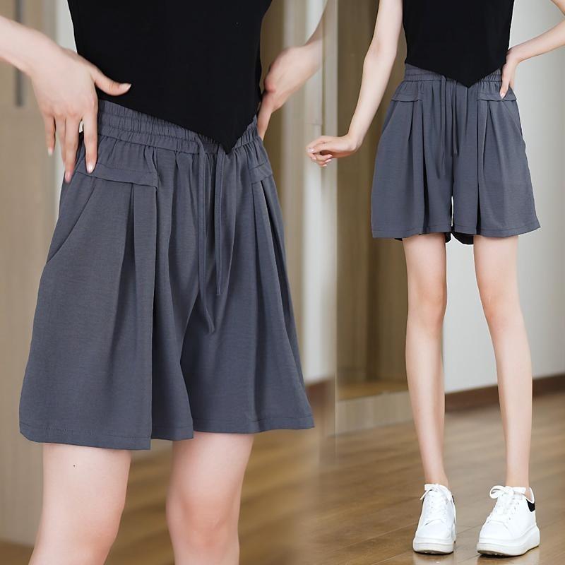 Kleiner Mann Weitbein Hose Eis Seide Atmungsaktiv Hohe Taille Schlank Lässig Schlabberhose Rock