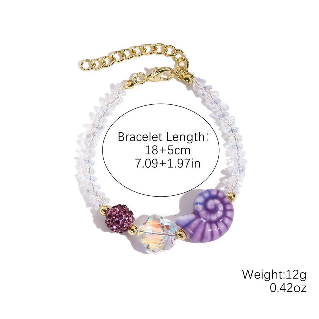 Seaside Elegance: Starfish & Shell Bead Bracelet with Oceanic Flair