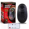 Mini Calentador de Espacio Enchufe de Pared Calentador Personal Pequeño con Luz Nocturna de Colores Escritorio Oficina Calentador Multifunción