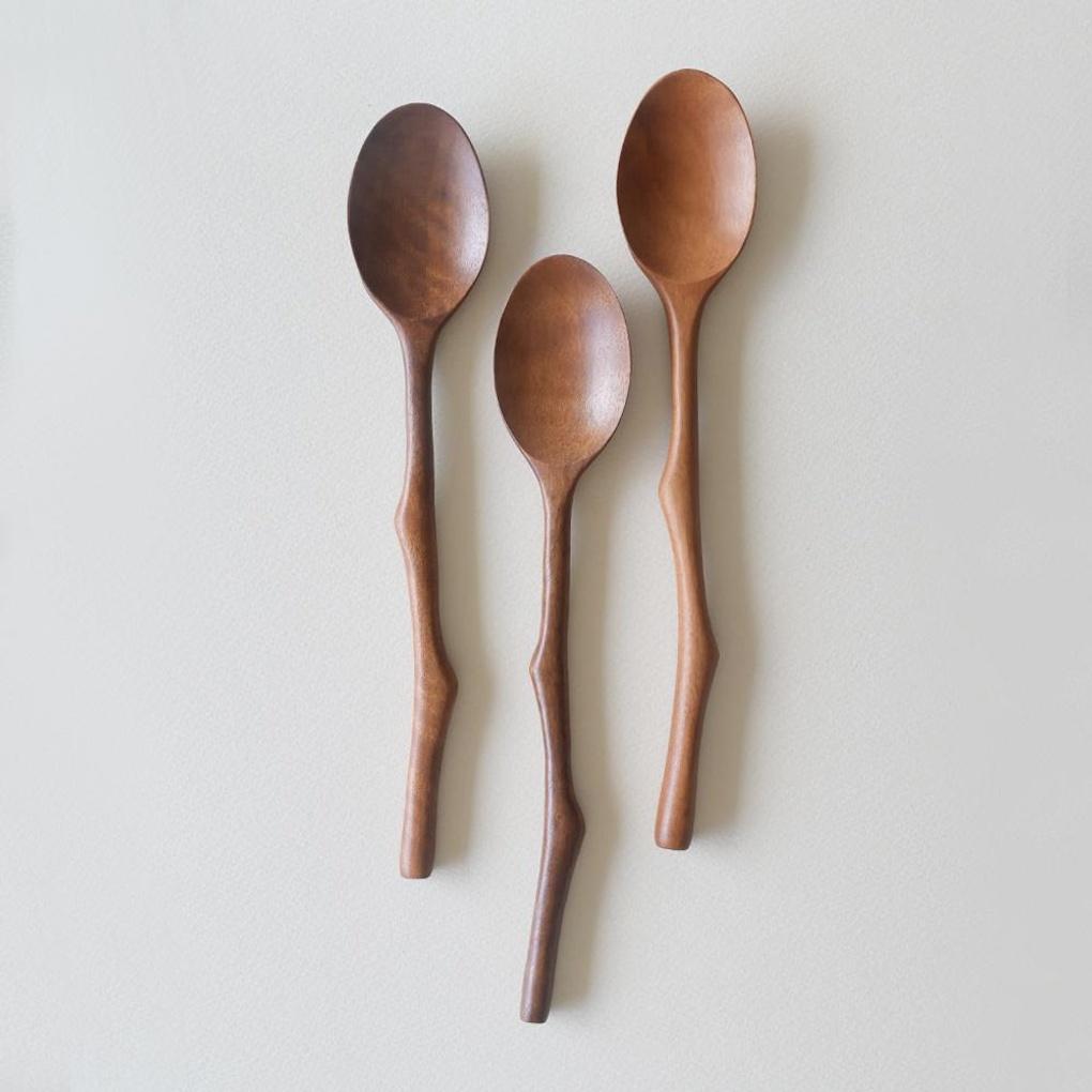 Romwood Rosenholz Holz Zweiglöffel Set