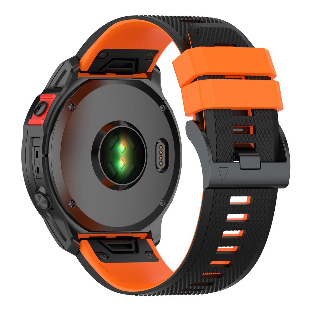 For Garmin Descent G1/Forerunner 935/Forerunner 945 Textured Silicone Wrist Watch Band Dual-Color Replacement Strap
