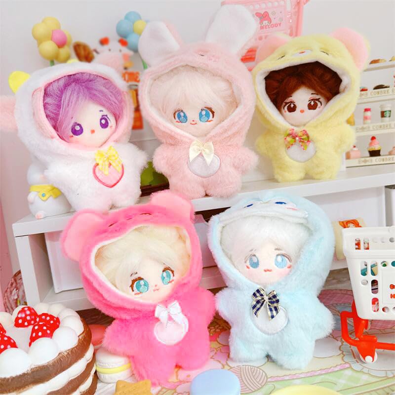 Embroidered Plush Animal Kigurumi for 10cm Plush Toys, Pink Rabbit, g.triger, Nuikatsu [Product]