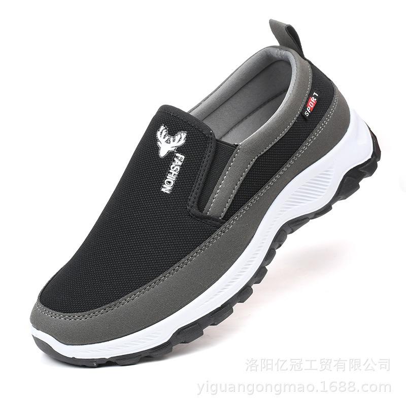 Mountaineering sole canvas shoes spring and autumn single shoes non-slip and wear-resistant one-pedal dad shoes soft sole one canvas shoes