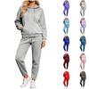 Ensemble deux pièces pour femme : Sweat à capuche et pantalon de jogging - Survêtement décontracté et sportif avec capuche à cordon de serrage et poches