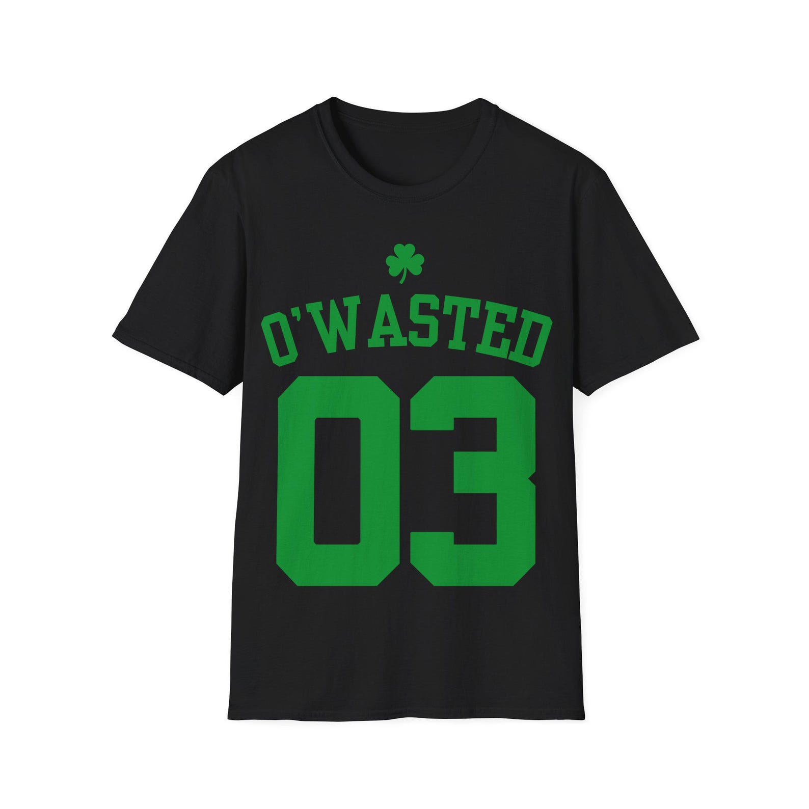 O Wasted St Patrick s Day Jersey T-Shirt | Irish Drinking Party Tee 4XL