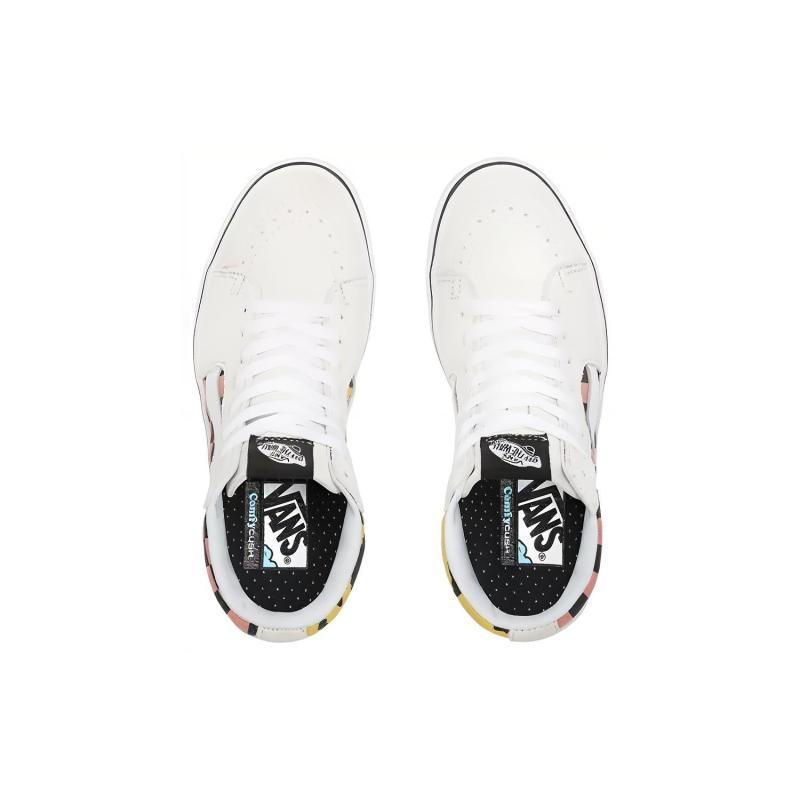 Vans Mixed Media Comfycush SK8 HI Mixed Media White/Pink Sneakers VN0A3WMB1PC