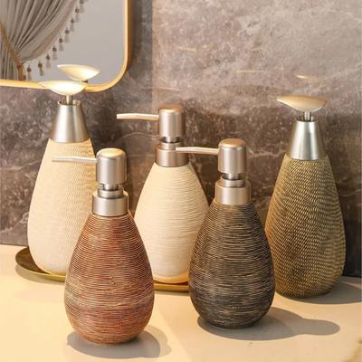 Creative Retro Style Ceramic Press Type Soap Dispenser With Pump Hand Soap Bottle Suitable For Bathrooms Kitchen Toilets ZG76