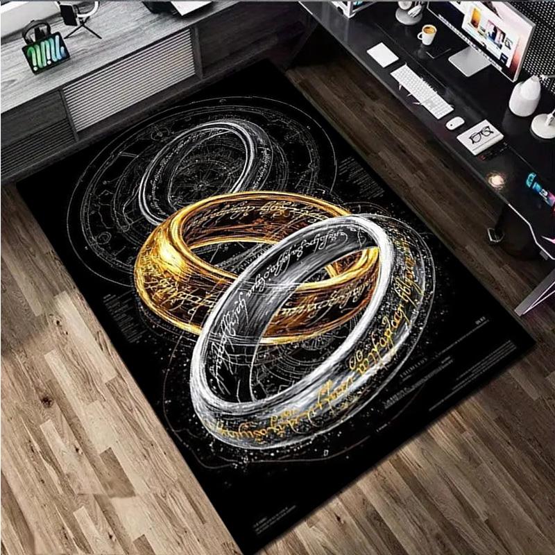 The Lord Of The Rings Carpet Office Decorative Carpet For Living Room Bedroom Door Mat Floor Rug Computer Chair Area Rug