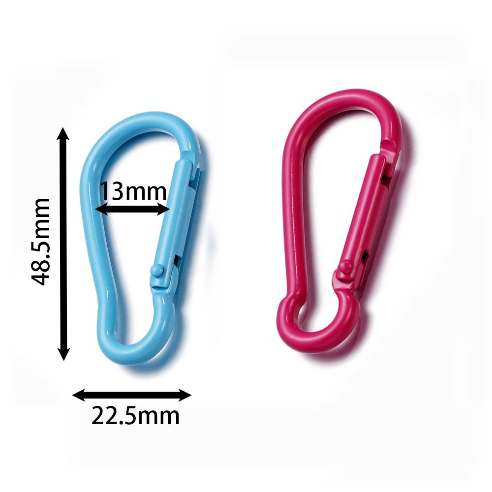 5 Stück/Los 22,5*48,5 mm Langer Feder-Schlüsselanhänger Öffnungsfähige Karabinerhaken Für Handtasche Tasche Schmuck Zubehör Bastelbedarf