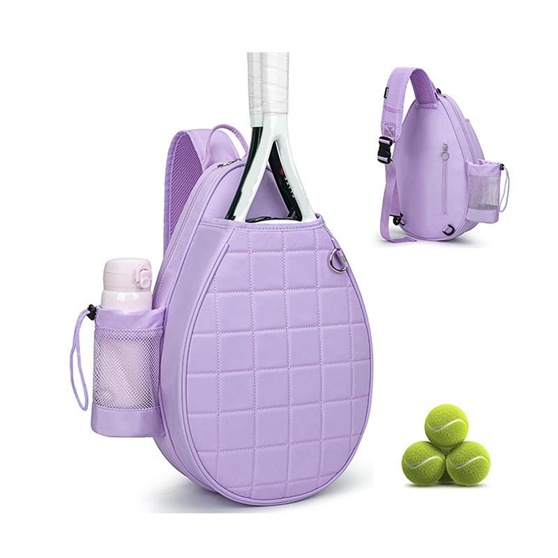 Tenisová taška, Prošívaný tenisový batoh pojme 2 rakety, Vodotěsná crossbody taška přes rameno, Pickleballové tašky pro ženy, muže a mládež