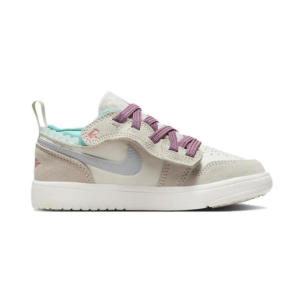 Air Jordan 1 Low Alt SE PS Sail Violet Dust Kids Sneakers Cream Legend-Light-Brown Neutral-Grey FQ8093-100